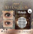 [无胶]Rolash 嫁接假睫毛<3D花卷> - 彩妆|60Clusters