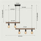 创意现代简约餐厅木头长条吊灯