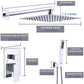 10英寸淋浴系统淋浴龙头组合套装壁挂式
