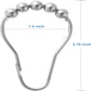 12pc防锈葫芦扣浴帘挂钩粘钩五珠滚珠窗帘挂钩浴帘环